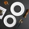 White Round Ceramic Dining Plate Sushi Plate Dim Sum Dish Dessert Bowl Sashimi Plates Fruit Bowl Cake Pan Pastry Plates Tray