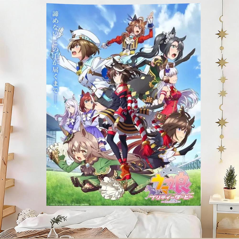 

PPretty DDerby Tapestry Anime Wall Hanging for Bedroom Dorm Home Office Decor Anime Fan Art 74x94cm(29x37in)