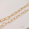 14K Gold-Filled Chunky Chain for DIY Bracelets and Necklaces - Durable, Color-Preserving European & American Style.