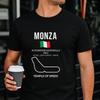Monza Rennstrecke T-Shirt Ein Bequemes Atmungsaktives und Kurzärmeliges Sportshirt Perfekt für Rennsport-Enthusiasten Als Geschenk