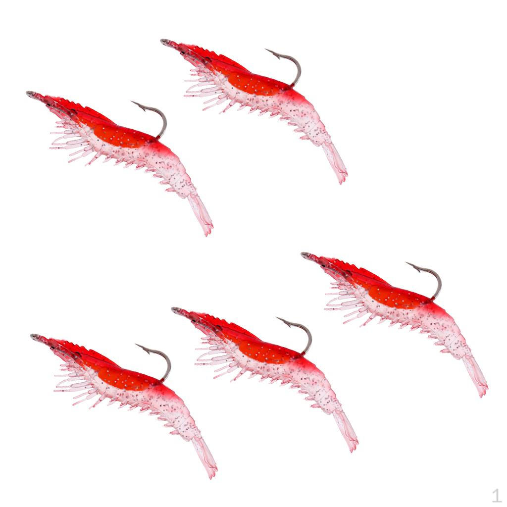 3D Simulation Lure Bright Fishing Tackle Red