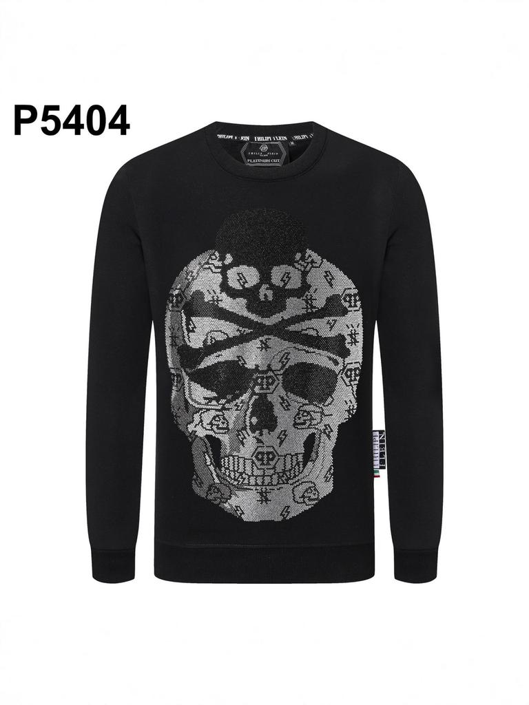 Philipp Plein Mikina s lebkou a kamínky - Pánská trendy street style, Podzimní/Zimní kolekce