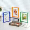 Acrylic Photo Frame Plastic Rectangle Hollow Picture Framed Holder Two Side Case Transparent Drawing Framework Home Decorations