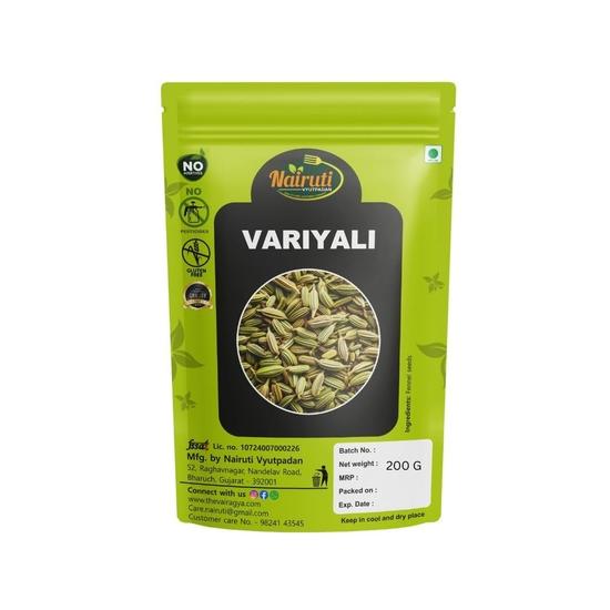 

Nairuti Vyutpadan Fennel Seeds 200g | Premium Saunf | Flavorful Digestive Seeds | Perfect for Mouth Freshener or Cooking | Natural & Pure 200GM