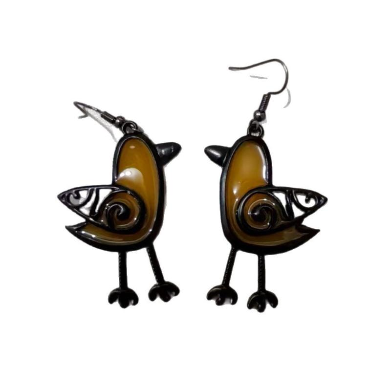 Unique Cute Resin Bird Dangle Drop Earrings For Women Charm Girls Leisure Party Jewelry Gift