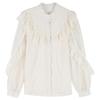 Stand-collar Bottomed Lace Shirt for Women Loose Long-sleeved Shirt Casual Fashion Top