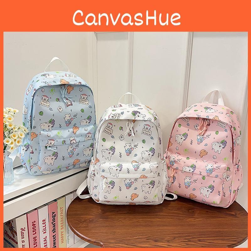 Capacity Simple Large Backpack With Maltese Print Design For Students Daily