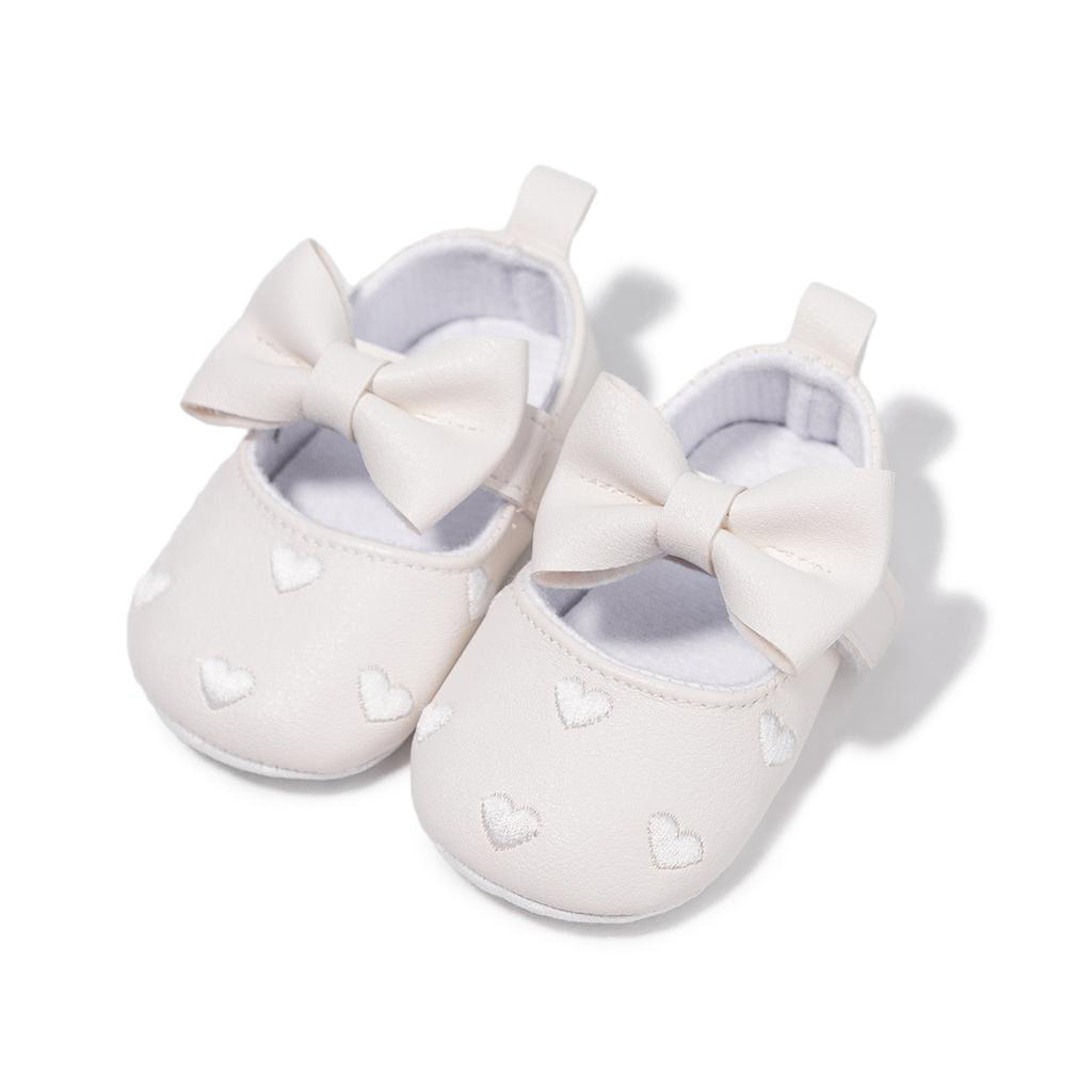 New Baby Girl Shoes Infant Toddler Princess Dress PU Non-slip Flat Soft-sole Cute Bow-knot First Walkers Newborn