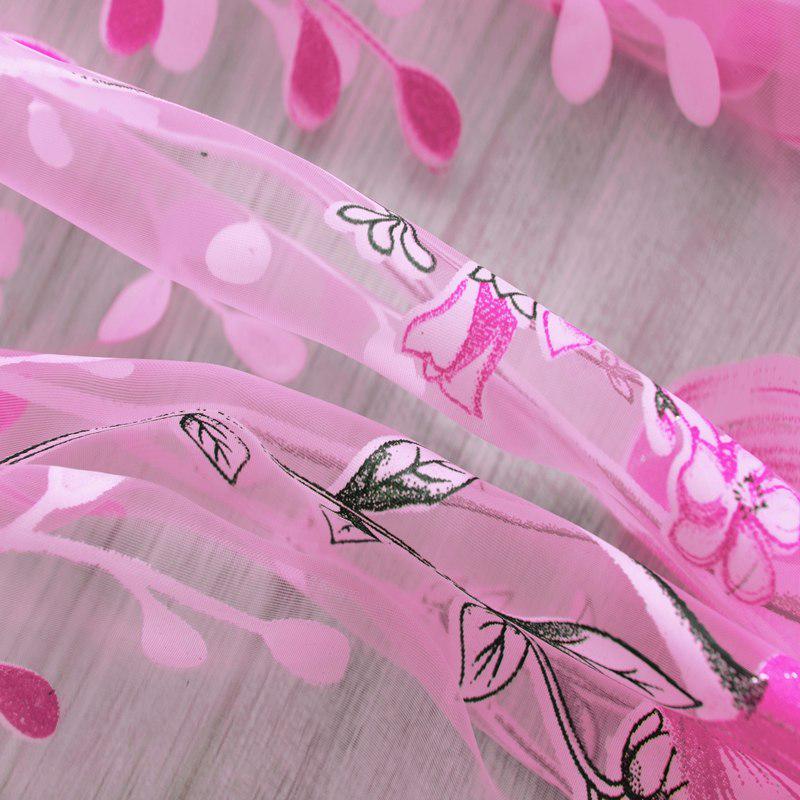 Decorative Tulle Printed Curtains For Living Room Kitchen Window Drapes