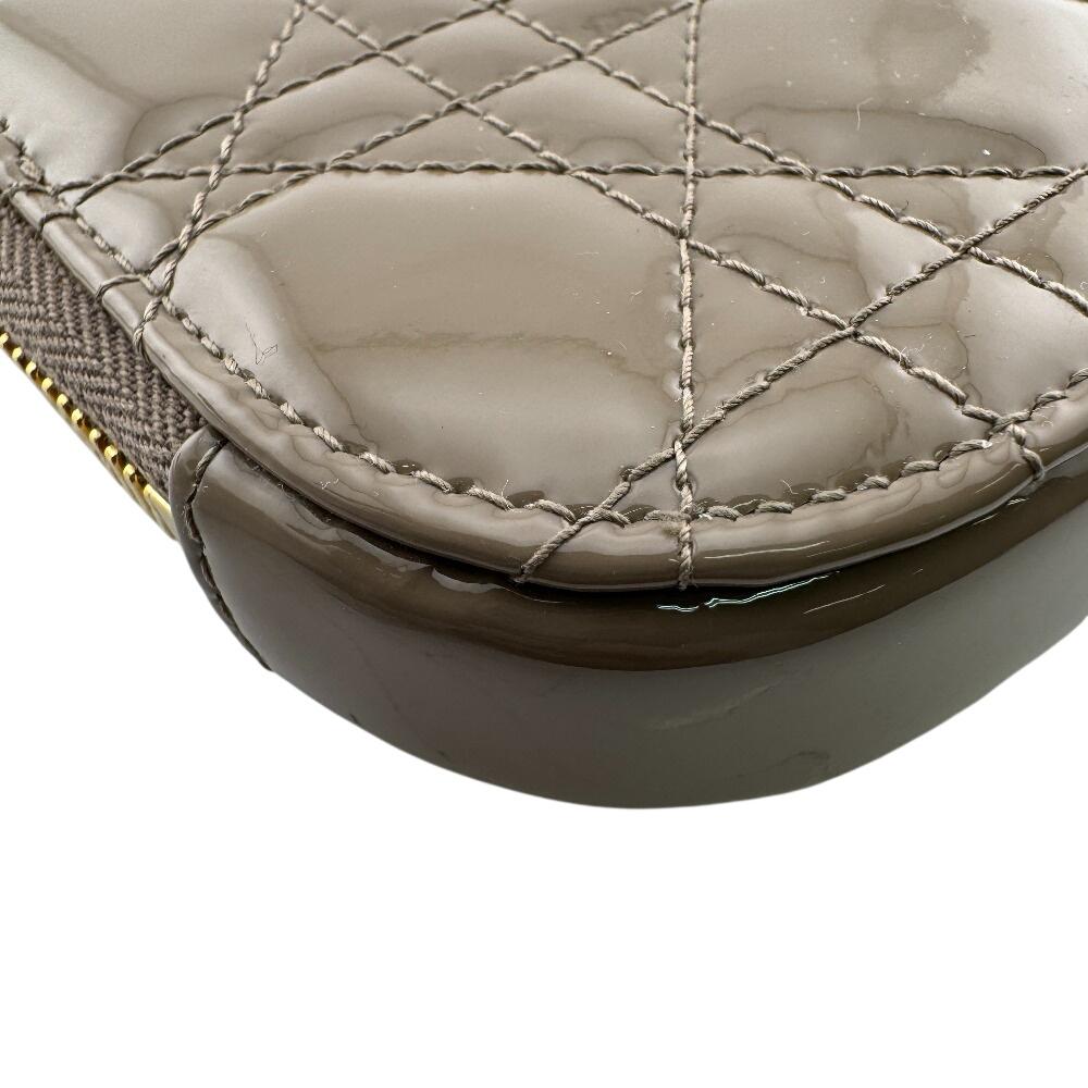 Dior Phone holder Lady Dior Canage Patent leather Lady Dior Call'in Dior Pouch beige Patent leather Used