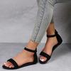 Chic Womens Flat Sandals Comfortable Open Toe Summer Shoes with Lightweight Rear Zipper Perfect for Stylish Casual Wear