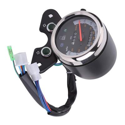 12v Motorcycle Led Odometer Speedometer Tachometer Dual Speedo Meter For Suzuki Cafe Racer