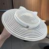 Elegant Wide Brim Fascinator Sun Protection Mesh Fascinator Fashion Kentucky Hat  Women’s