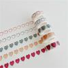 5pcs 5m Korean Ins Style Cartoon Hearts Washi Tapes Cute Stationery Girl's Scrapbook Journal Decorative Tape Tearable Paper Tape