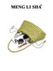 Borsa intrecciata fatta a mano: Borsa a Tote Retro alla Moda, Versatile da Portare Sottobraccio o a Spalla, Perfetta per Mamma e Bambino.