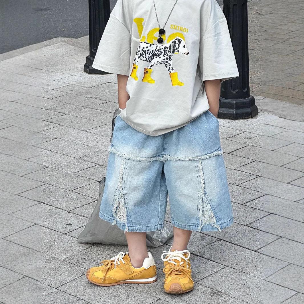 

Korean Style Summer Shorts - Lightweight Boys and Girls Jeans 150 cm