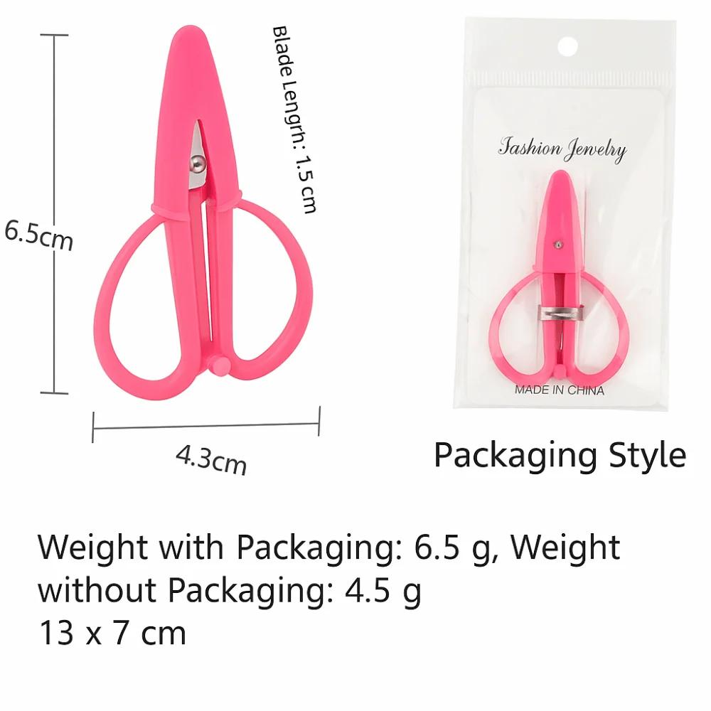 Mini Small Sharp Scissors with Cover Stainless Steel Craft Scissors Portable Silicone Soft Handle Tiny Detail Scissor