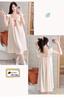 Women's Summer Sweet Princess Cloud Cotton Camisole Pajamas with Built-in Bra, Plus Size Long Nightgown for Homewear