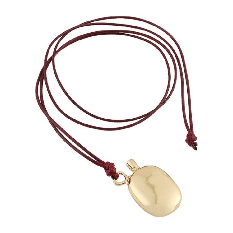 Contemporary Long Necklace Wine Bottle Pendant Necklace Peace Buckle Neck Jewelry Alloy Texture for Various Occasion