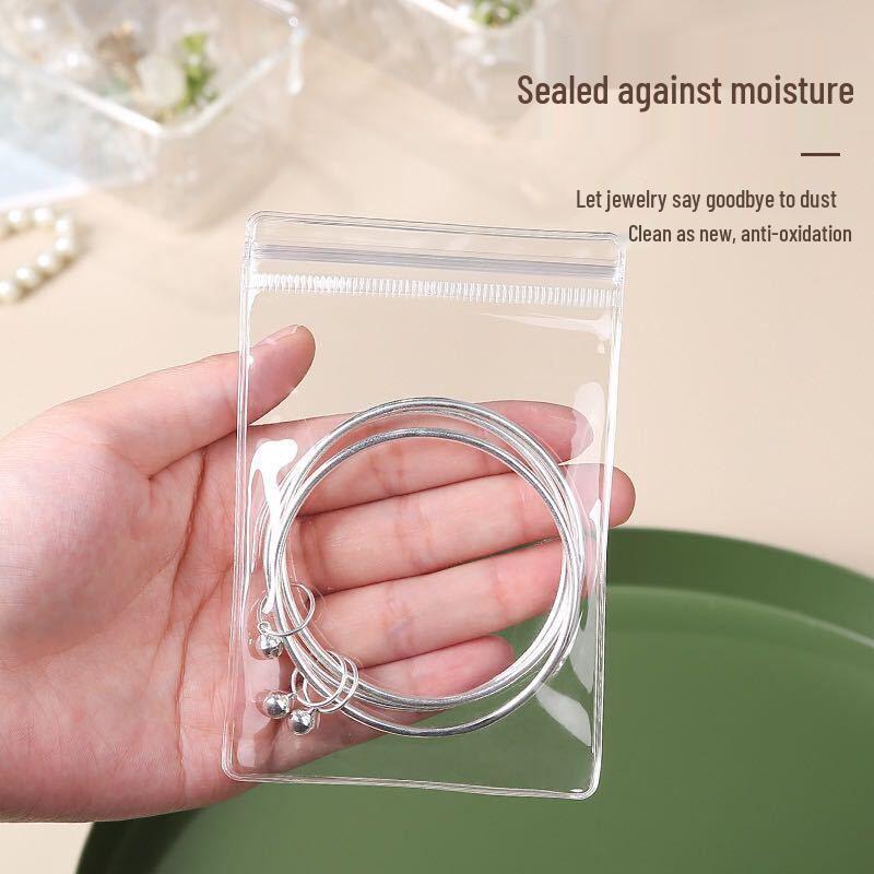 Thickened Transparent PVC Self-Sealing Jewelry Storage Bags