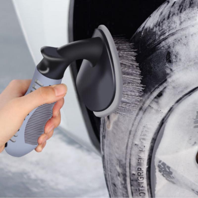 Car Tire Brush Wheel Brush Car Wash Tool Artifact Special Powerful Decontamination Brush Cleaning with Handle Supplies