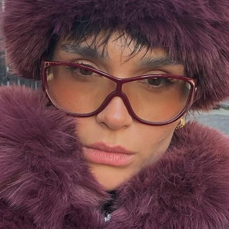 Stylish Big Frame Y2K Women Sunglasses Vintage Cool Sun Glasses for Street and Party Accessories Riding Sunglasses