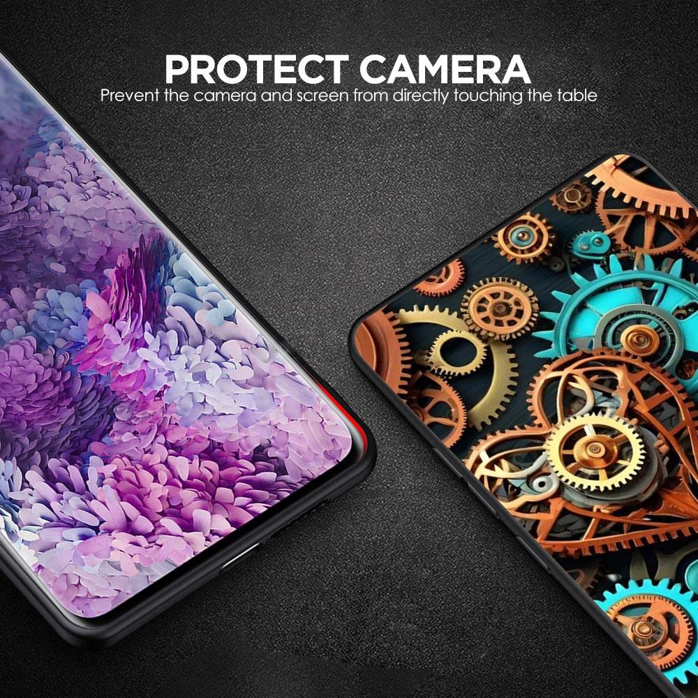Mechanical Gear Pattern Phone Case for Samsung Galaxy A55 A35 A17 A07 A15 A13 A25 A51 A71 A72 A73 A32 A52 A52S A41 5G Soft TPU