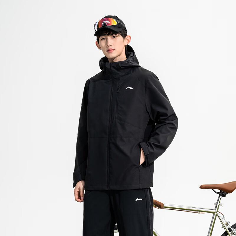 Li-Ning Unisex Outdoor Windbreaker Jacket 2XL чёрный
