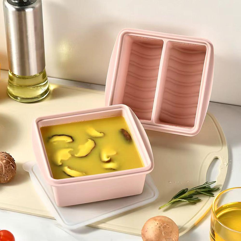 2Pcs Silicone Soup Freezer Molds - Leakproof BPA-Free Microwave Safe Perfect for Soups Sauces Meal Prep and Baked Goods розовый 4070₽