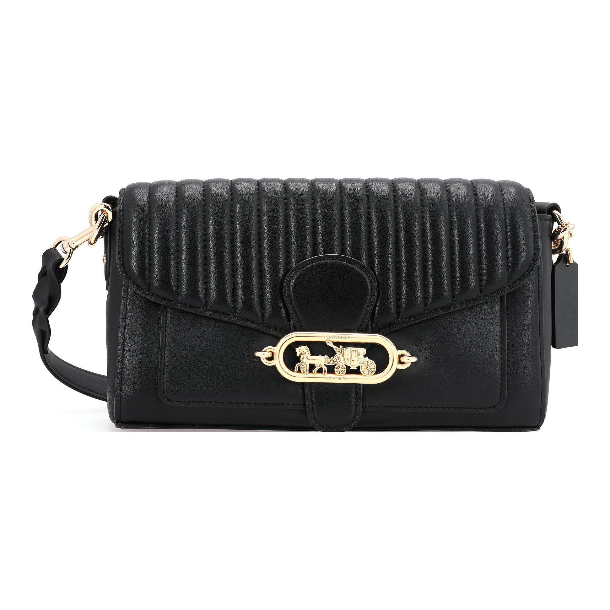 

Coach Jade 26 Quilted Wine God Shoulder Bag Leather Handheld Crossbody Bag Women bags Black 2733-IMBLK Basic Set (Bag+Dust Bag)