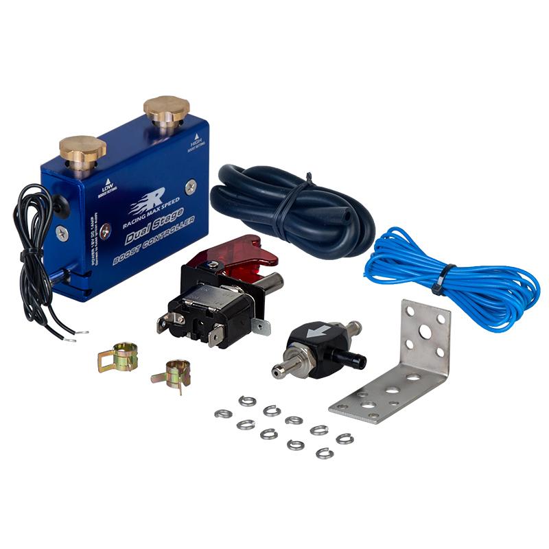 Universal Adjustable Racing Dual Stage Electronic Turbo Turbocharger Psi Boost Controller Kit/w Switch синий