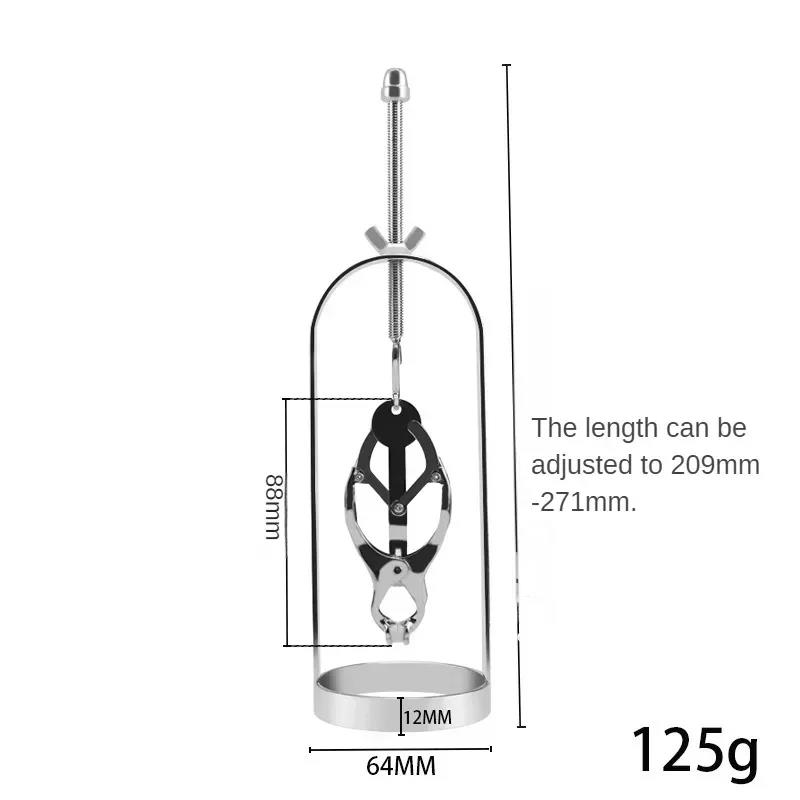 Couples Gift Nipple Clamps – 1 PC Adjustable Stainless Steel Breast Clips with Chain Reusable BDSM Adult Sex Toy