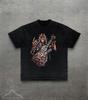 Y2k Skeleton Rockstar Guitar Graphic Tee, Skull Rock and Roll Print Shirt, Vintage Band Streetwear for Men Women, Metal Music Gift For Him