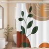 Mount Fuji Shower Curtain Japan Famous Landscape Cherry Flower Mountains Abstract Scenery Shower Curtains For Bathroom