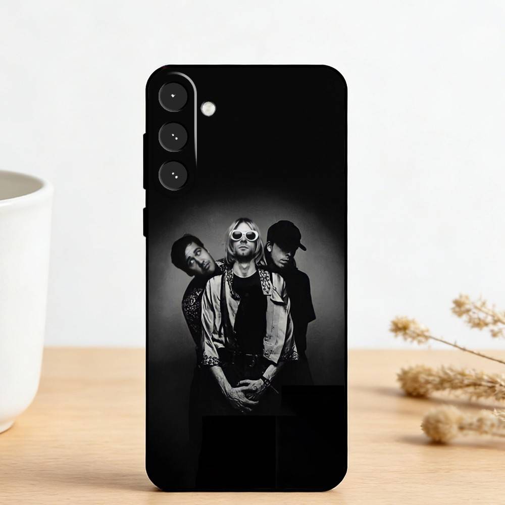 N-Nirvana Rock Band Lamentably     Phone Case For Samsung Galaxy A73,A72,A71,A70,A53,A52,A51,Others Soft Black Cover