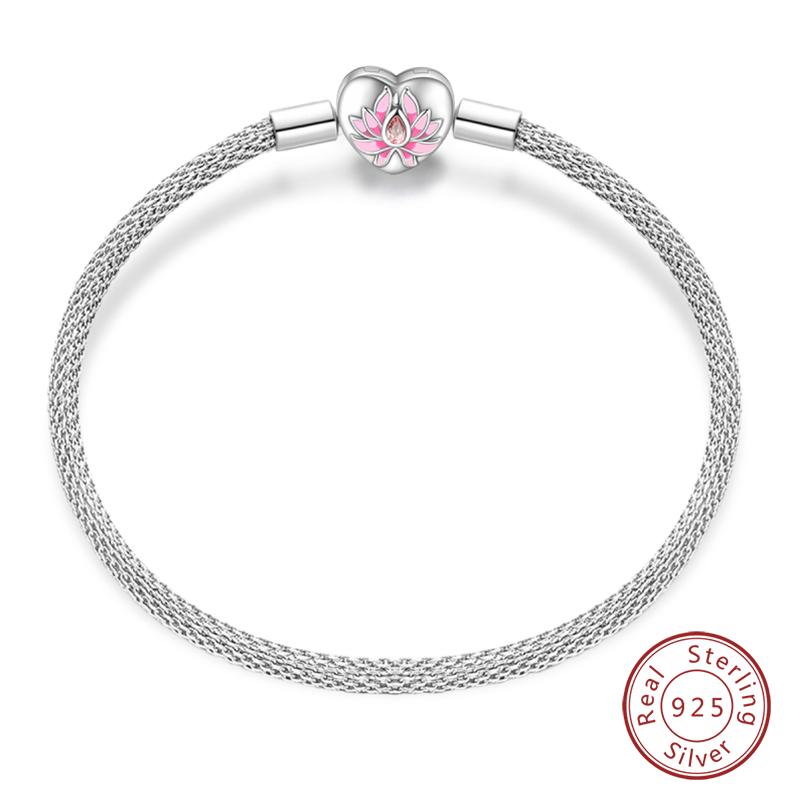 17-20CM Silver 925 Bracelets Star Moon Starry Trajectory Cat Claw Love Zircon Bracelets Fit DIY Charms Birthday Jewelry