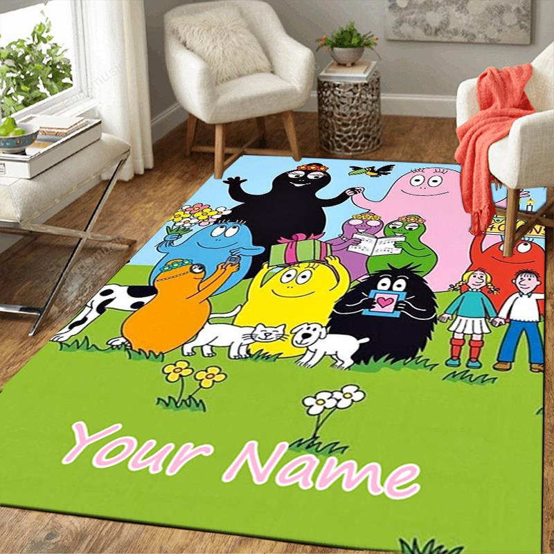 Custom 1Pc Barbapapa Adventure Rug Office Carpet Indoor Outdoor Entrance Doormat Nonslip Soft And Comfortable Living Room D9153