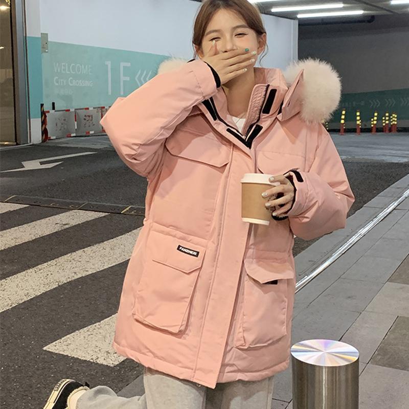 Autumn and Winter Down and Cotton Jackets, Fashionable Women's Clothing, Thick Hooded Cotton Jackets, Loose Cotton Jackets, Workwear Jackets,Outerwear