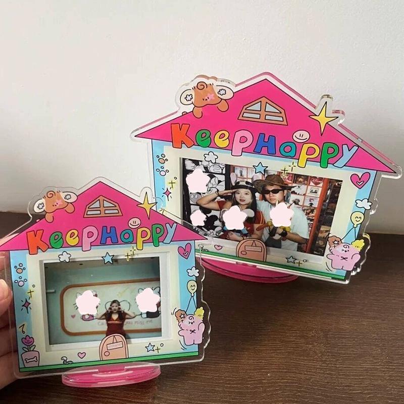 Hello Kitty 3inch Photocard Holder Kpop Card Acrylic Display Stand Cute KT Photo Frame Cartoon Style Photocards Protect Stands