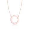 Rose Gold Circle of Sparkling Pendant Necklace 925 Sterling Silver Necklaces for Women Fashion Jewelry Collier Femme