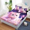 Animal Cat Pattern Mattress Three-Piece Digital Printing Mattress Bedding Set Adult Children