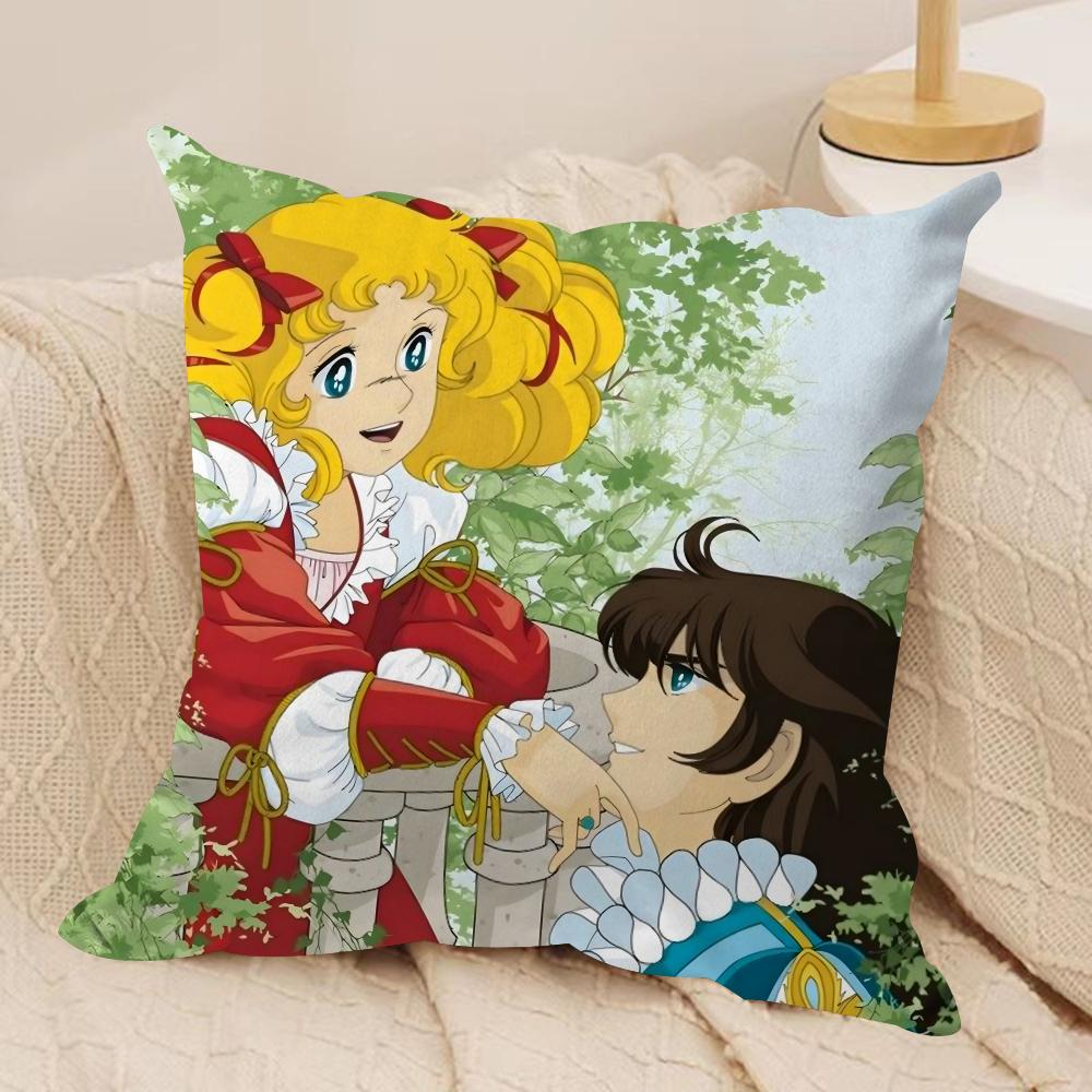Anime C-Candy Candy Cushion Cover Silky Short Plush Double-Sided Printed Pillow Case For Sofa All Seasons Home Decor Gift