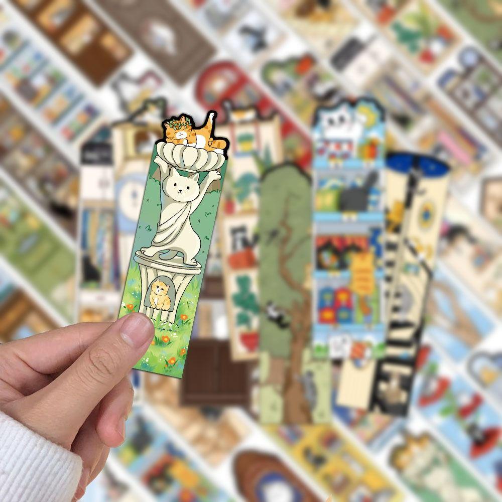 Cartoon Cat World Bookmark Graffiti Reading Page Book Marking Cute Paper Bookmark  Gifts