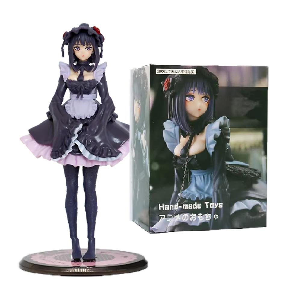 In Stock Anime Style Figure Black Maid Outfit Dress Up Collectible Model Pvc Action Figurine Desktop Decoration Toy Gift For Fan