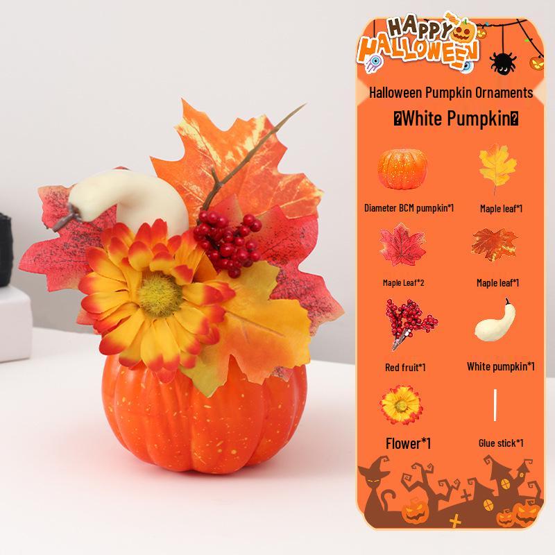 Children's Handmade DIY Halloween Pumpkin Decorations for Indoor Scenes