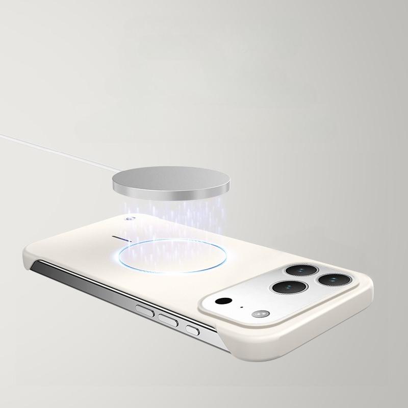 Voor Magsafe Randloos Telefoonhoesje voor iPhone 17 Air 17 Pro Max Ultradun Frameloos Hard Magnetisch Hoesje voor iPhone 17Pro 17Air