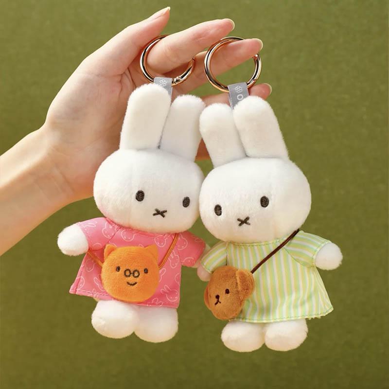 Miffy Rabbit Travel Series Plush Bag Keychain Backpack Pendant Cartoon Anime Ornament Toy Birthday Gifts