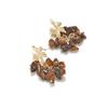 Stylish Bohemian Hand-beaded Colourful Crushed Stone Fringe Earrings, Resort-style Faux Turquoise Drop Earrings