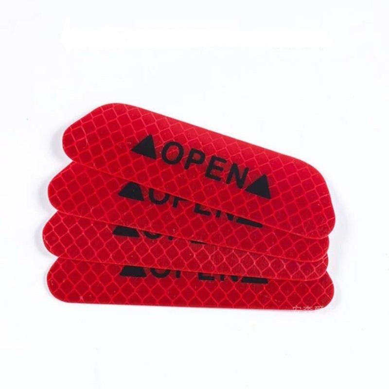 4PCS/set Car Reflective Strips Warning Stickers For Toyota Corolla Yaris Auris CHR Camry Prius RAV4 Highlander Car Door Stickers