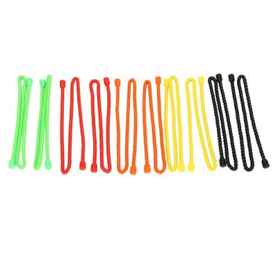 10 Stück Set Silikon Kabelbinder 18in 5mm Durchmesser Multifunktional Rot Orange Gelb Grün Schwarz